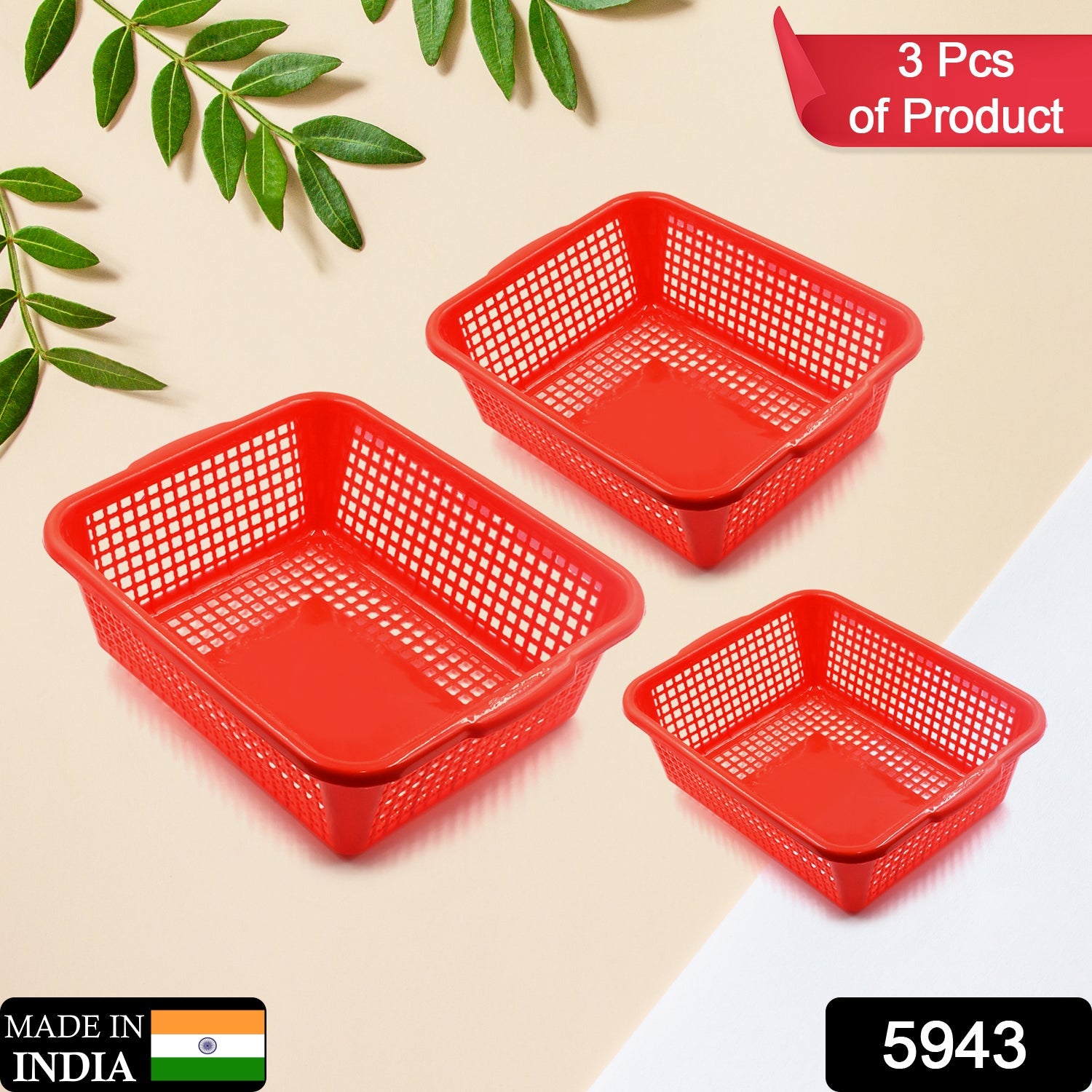 5943 Plastic 3 Pieces Kitchen Large Size Dish Rack Drainer Vegetables and Fruits Washing Basket Dish Rack Multipurpose Organizers 5943 Plastic 3 Pieces Kitchen Large Size Dish Rack Drainer Vegetables and Fruits Washing Basket Dish Rack Multipurpose Organizers